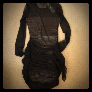 New! BCBGMAXAZARIA black lace stylish dress